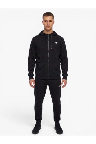 New Balance سترة رياضية سوداء للرجال من NB LIFESTYLE MEN FULL ZIP - MNJ3646