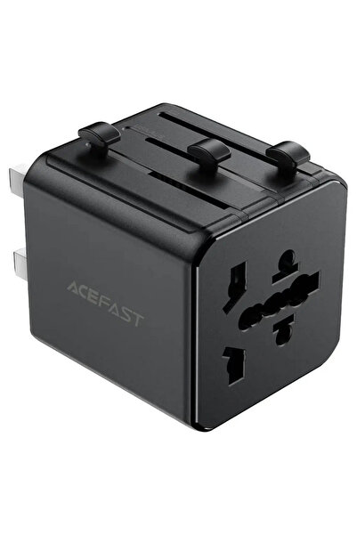 Acefast Adaptor priza universal Acefast, incarcare rapida, negru