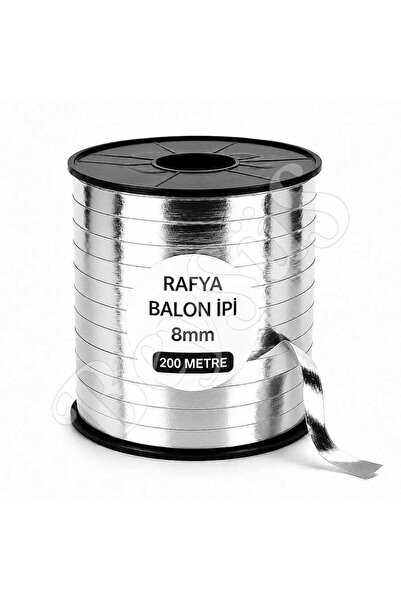 BeySüS Raffia Rope Shiny Silver 200 m