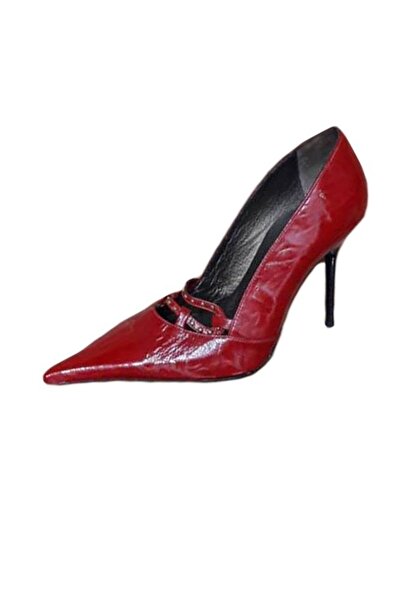 OEM Pantof rosu, elegant, din piele naturala lucioasa, decupati simetric