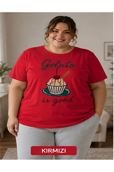 3S MODA تي شيرت نسائي كبير الحجم بطباعة رقمية من Basic Galeto