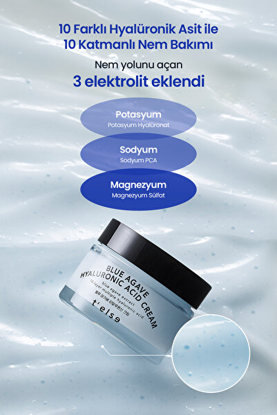 T'else Hyalüronik Asit İçerikli Yoğun Nemlendirici Jel Krem T’ELSE Blue Agave Hyaluronic Acid Cream