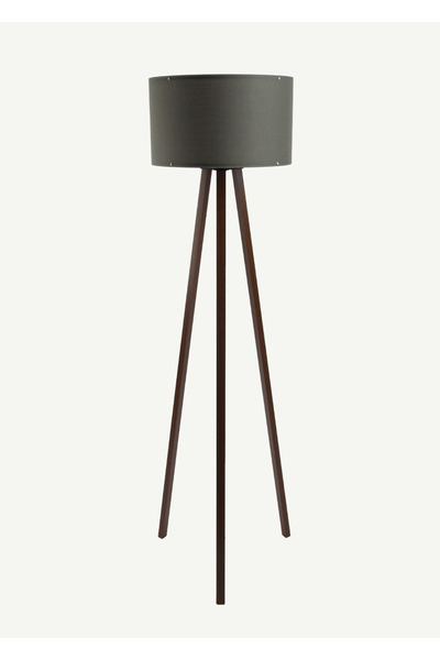 Bella Maison Peggy Demonte Tripod Lambader Antrasit-Ceviz (36x36x140 cm)