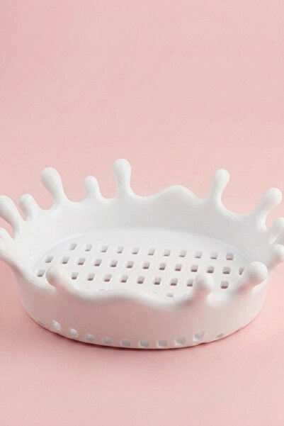 Feny Studio Decorative Water Splash Design Soap Dish with Drainer - Crown Mod...