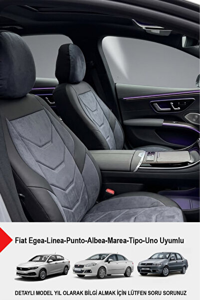 GM-DESIGN Arenza Series Luxury Car Seat Cover - (Compatible with Fiat Egea-Li...