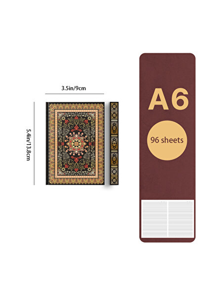 Choice 01 دفتر ملاحظات كلاسيكي A6 بتصميم عتيق، دفتر مكتبي أفقي عالي الجودة، ه...