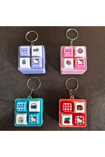 Choice4 Bandai 4pcs Hello Kitty Four Grid;' Sound Light Clicker Keychain Kawa...