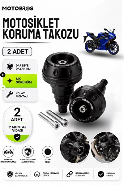 Motobros Motosiklet Koruma Takozu Yamaha R25 Uyumlu Motor Takozu Egsoz Koruma...