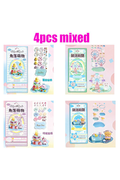 Choice 4PCS mixed Cute 3D Crystal Stickers Fun Stacking Series Children's Toy...