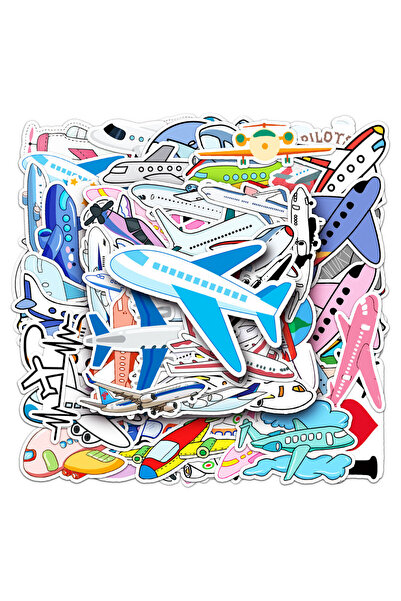 Choice 50PCS 50 Charming Airplane Decals - Reusable Vinyl Stickers for Travel...