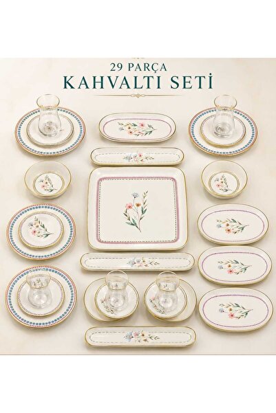 ACAR DAYANIKLI TÜKETİM ACAR 6 Kişilik 29 Parça Kahvaltı Takımı