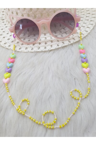 HAPPY HANDMADE Chain.../Colorful Heart Children's Glasses Chain/Girl's Gift/C...