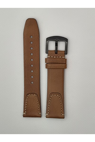 Genel Markalar 22mm Taba Deri Saat Kayışı