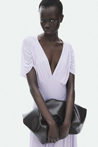 H&M İnce Jarse Midi Elbise