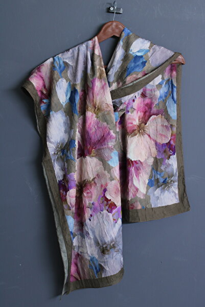 OttomanSilk Aquarelle Patterned Kraş Shawl