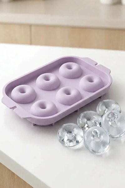AHİR TİCARET 6 Compartment Donut Model Icebox Purple