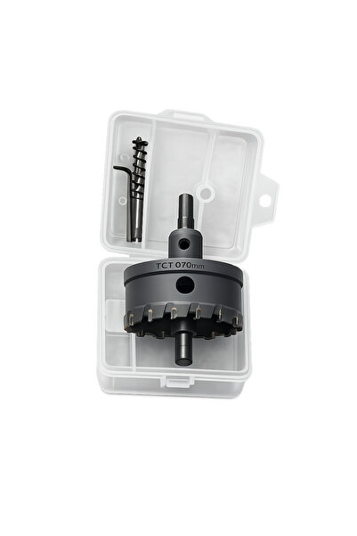 ERENHANÇERLİGLOBAL 70 mm TCT Metal Delik Testeresi Panç Seti – Karbür Uçlu De...