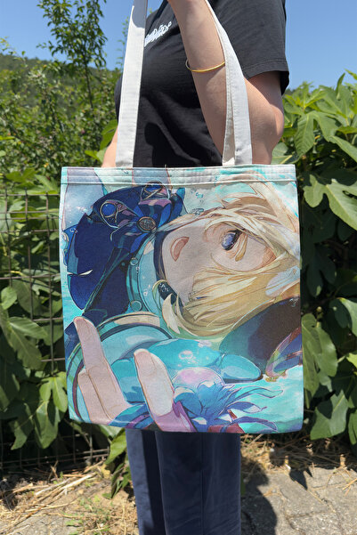 ZipZap Freminet Genshin Impact V5 Double-Sided Canvas Print Tote Bag Anime Bag