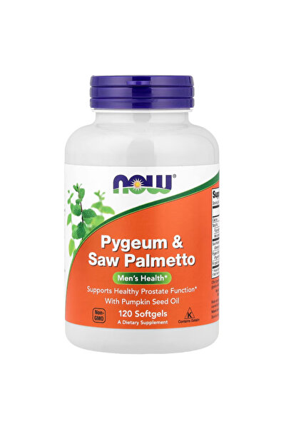 Now Foods Herbs, Pygeum & Saw Palmetto with Pumpkin Seed Oil, Men's Health, 1...