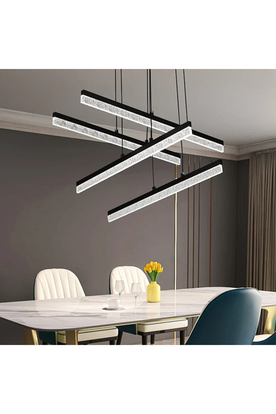 OEM Lustra LED Suspendata cu Telecomanda STRATA, 4 elemente, 54W, Lumina 3000...