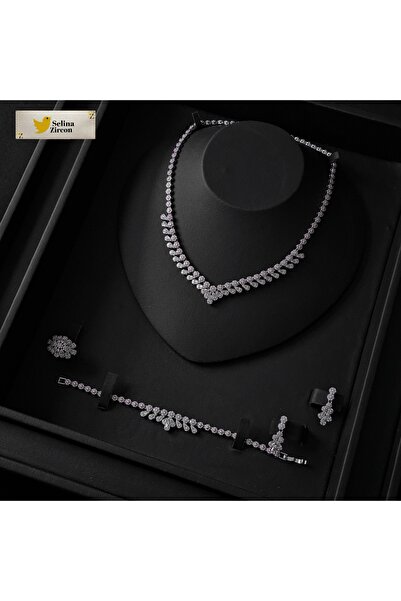 jewelrystore Diamond-Like Zircon Accessories Set with Packaging