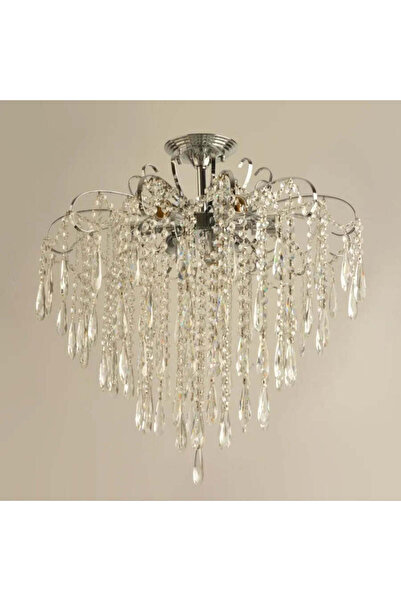 OEM EGO Crystal Chandelier 9x E27, Διάμετρος 60cm, Γυαλισμένο Χρώμιο