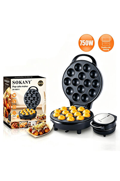 SOKANY SK-08011 Pop Cake Maker 750W Electric Takoyaki Machine Non-Stick Doubl...