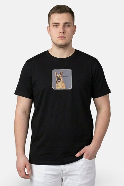 Goorin Bros The Form Men Crew Neck Short Sleeve Graphic Print T-Shirt, Black