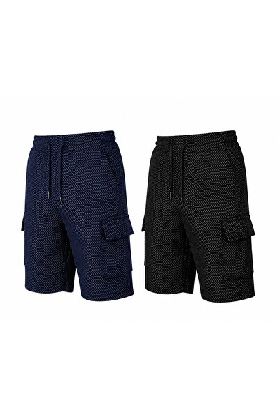 SURMARİ Set de 2 pantaloni scurți unisex, confortabili, cu buzunare cargo și ...