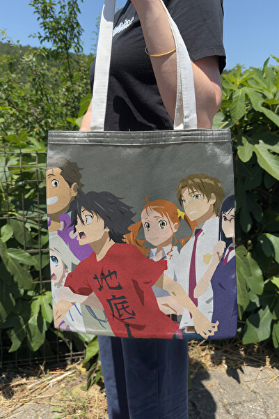 ZipZap Anohana V1 Summer Winter Double-Sided Canvas Printing Tote Bag Anime Bag