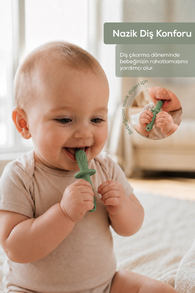 Wumboo Baby Teething Stick Pacifier - Teether, Mouthguard, Teething Device, Baby Teether - Green