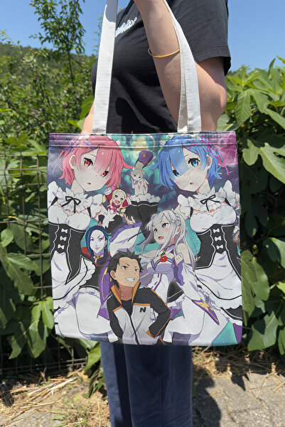 ZipZap Re Zero V4 Summer Winter Double-Sided Canvas Print Tote Bag Anime Bag