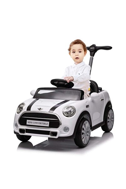 Colorland Mini Cooper Battery-Operated Ride-On Car, White