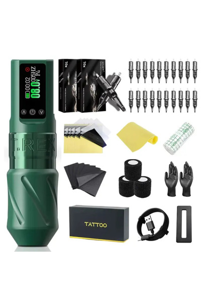 xnet TREX-V1 2.3-4.5mm Ayarlanabilir İğne Boyu Profesyonel Kablosuz Tattoo-Dö...