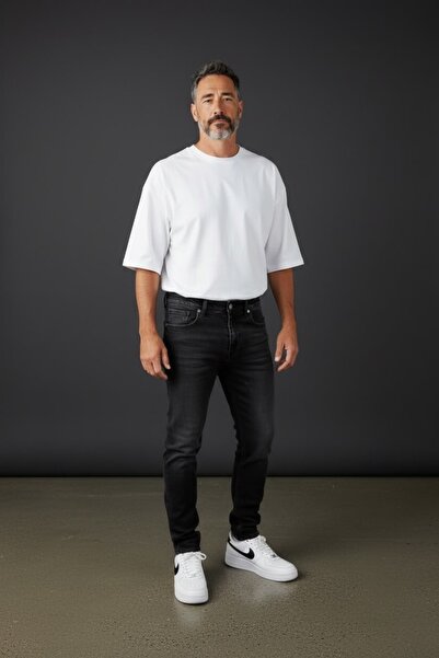 oraystore Men's Summer Regular Fit Standard Cut Jean Trousers