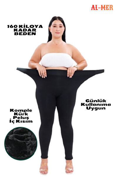 B BLUE KORSE Zimske tople leggins sa plišanom podstavom, bešavne plišane leggins