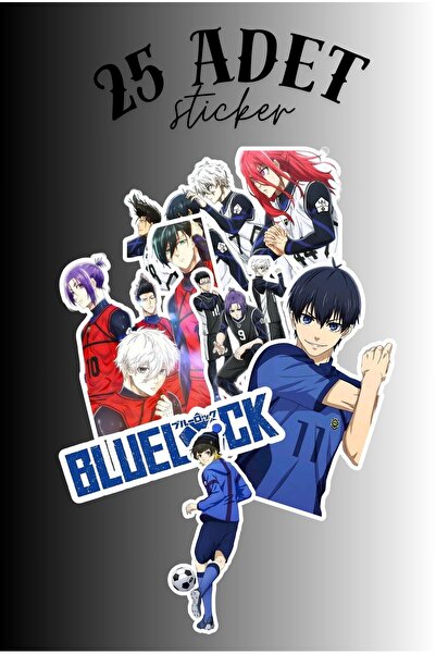 TİWO DİJİTAL BLUE LOCK ANİME STİCKER SETİ - 25 ADET RENKLİ PARLAK BÜYÜK BOY