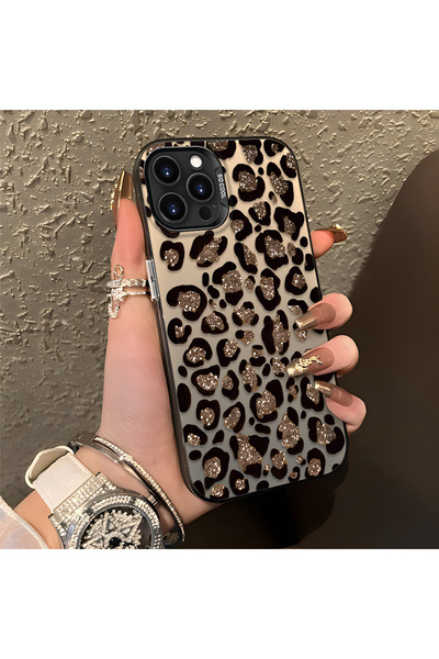 CASEVIBE iPhone 15 Pro Uyumlu Leopar desenli şık darbeye dayanıklı telefon kı...