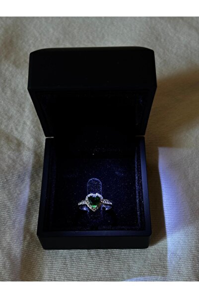 bijoux uniques özel hediyelik ışıklı kutuda ayarlanabilir gümüş çelik kalpli ...