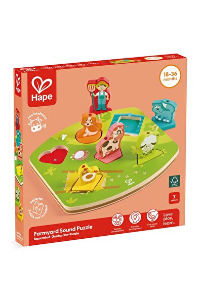 Hape Jigsaw Puzzle ferma Multicolor