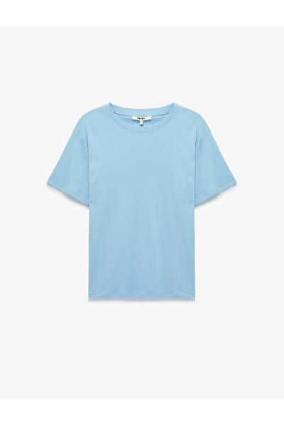 Koton Βαμβακερό κοντό μανίκι Crew λαιμόκοψη Oversize Basic T-Shirt