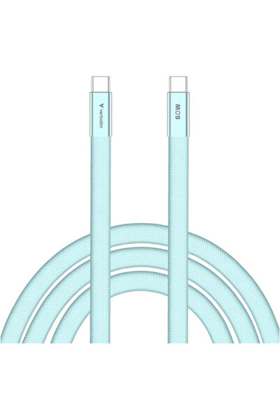 Verbatim Καλώδιο USB 2.0 USB-C Αρσενικό - USB-C 60W PD Μπλε 1.2μ 30273