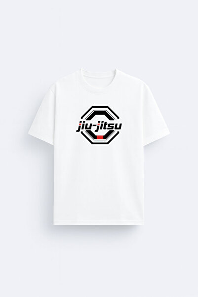 cesita Jiu-Jitsu Printed Cotton White T-Shirt T-Shirt
