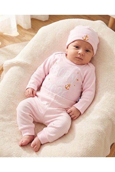 MiniKids Set 3 piese \"BORN in 2026\" roz