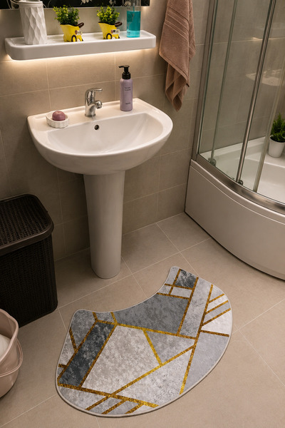 Getcarpet Non-Slip Bath Mat 60X100 cm Machine Washable Shower Front Bath Rug