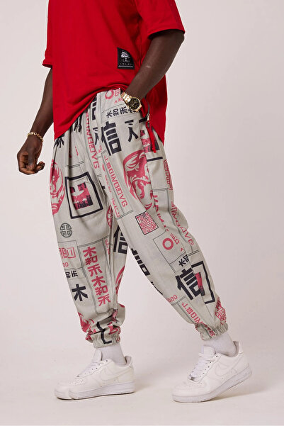FıttingRoom Elastic Waist Pleated Patterned Half-Shalwar