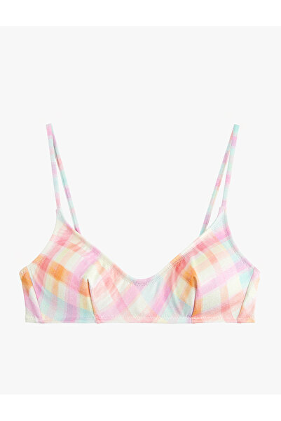 Koton X Sibil Çetinkaya - Parıltılı Ekose Bralet Bikini Üstü