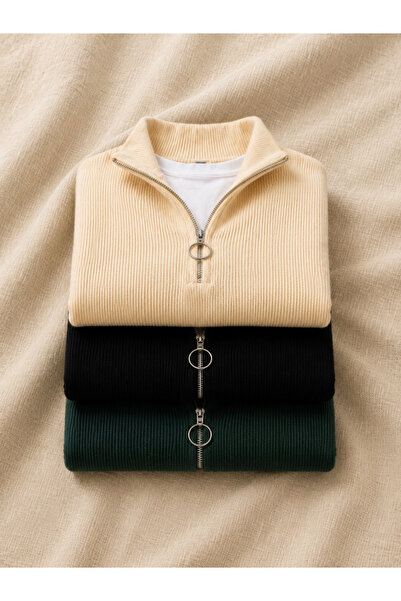 pepule 3-Pack Advantageous Men's Casual Half-Zip Winter Knitwear Thessaloniki...