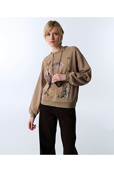 Twist GÖRSEL BASKILI AKSESUARLI SWEATSHIRT