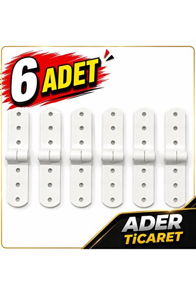 ADER 6 Pieces White Shutter Hinges